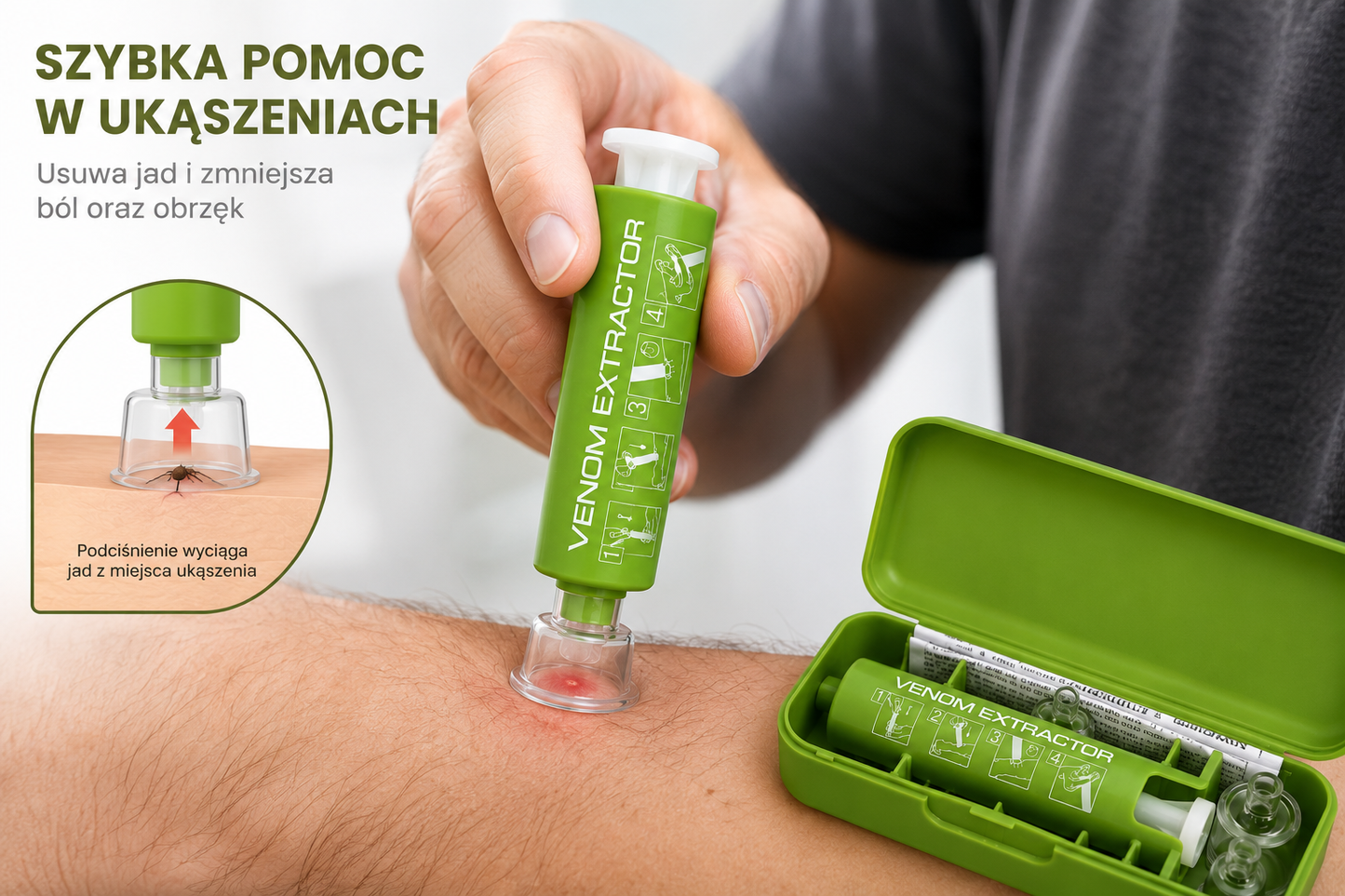 VenoStop™ – Pompka Podciśnieniowa do Ukąszeń i Użądleń